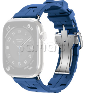 46мм Ремешок Hermès Kilim Single Tour цвета Bleu de France для Apple Watch
