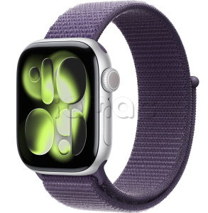 Купить Apple Watch Series 11 // 46мм GPS // Корпус из алюминия серебристого цвета, спортивный браслет цвета "фиолетовый туман"
