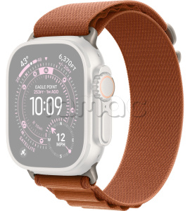 49мм Ремешок Alpine Loop терракотового цвета, отделка из натурального титана, для Apple Watch Ultra