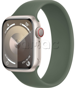 Купить Apple Watch Series 9 // 45мм GPS+Cellular // Корпус из алюминия цвета "сияющая звезда", монобраслет цвета "зеленый кипарис"