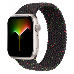 Apple Watch Series 8 // 45мм GPS // Корпус из алюминия цвета "сияющая звезда", плетёный монобраслет цвета Black Unity