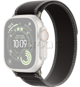 49мм Ремешок Trail Loop черного (угольного) цвета, отделка из натурального титана, для Apple Watch Ultra