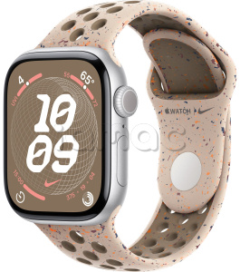 Купить Apple Watch Series 10 // 46мм GPS (Custom) Корпус из алюминия серебристого цвета, спортивный ремешок Nike цвета "Пустынный камень"