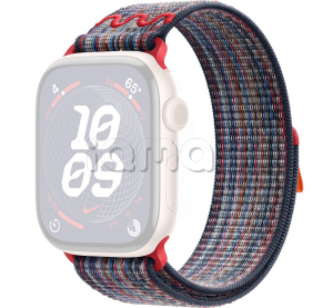 42мм Спортивный браслет Nike цвета «Синий/красный» для Apple Watch