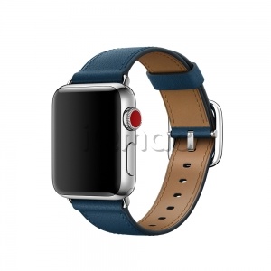 38/40мм Кожаный ремешок цвета «космический синий» с классической пряжкой для Apple Watch