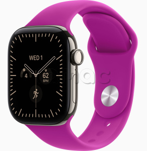 Купить Apple Watch Series 12 // 46мм GPS+Cellular // Корпус из титана натурального цвета, спортивный ремешок пурпурного цвета