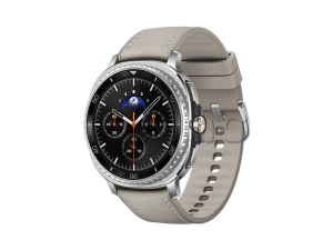 Samsung Galaxy Watch8 Classic (46 мм) Wifi+LTE, Черный, Гибридный ремешок серо-коричневого цвета