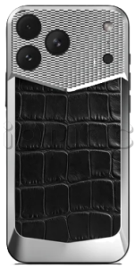 Магнитная накладка Golden Concept Magnetic Shield для iPhone 18 Pro Max, Alligator Edition (Black)