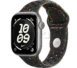 Купить Apple Watch Series 11 // 42мм GPS // Корпус из алюминия цвета "серый космос", спортивный ремешок Nike цвета "полуночный черный"