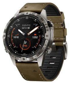 Купить Умные часы Garmin MARQ Adventurer (Gen 2), титановый корпус, ремешок из кожи/ каучука FKM