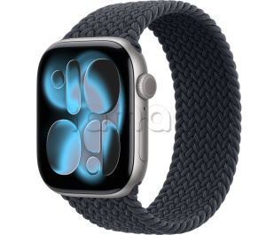 Купить Apple Watch Series 11 // 42мм GPS // Корпус из алюминия цвета "серый космос", плетеный монобраслет цвета "полуночный"