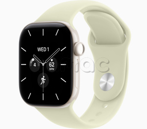 Купить Apple Watch Series 12 // 42мм GPS+Cellular // Корпус из керамики жемчужно-белого цвета, спортивный ремешок мятного цвета