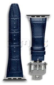 Ремешок Golden Concept для Apple Watch, Leather (Blue/Titanium)