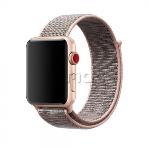 42/44мм Ремешок из плетёного нейлона цвета «розовый песок» для Apple Watch