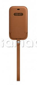 Кожаный чехол-конверт MagSafe для iPhone 12 Pro, золотисто-коричневый цвет