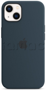 Силиконовый чехол MagSafe для iPhone 13 mini, цвет «синий омут»