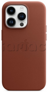Кожаный чехол MagSafe для iPhone 14 Pro, цвет Umber/Темно-коричневый