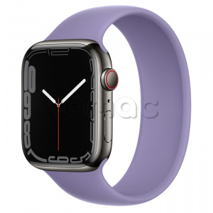 Купить Apple Watch Series 7 // 45мм GPS + Cellular // Корпус из нержавеющей стали графитового цвета, монобраслет цвета «английская лаванда»
