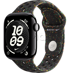 Купить Apple Watch Series 11 // 46мм GPS // Черный глянцевый корпус из алюминия, спортивный ремешок Nike цвета "полуночный черный"