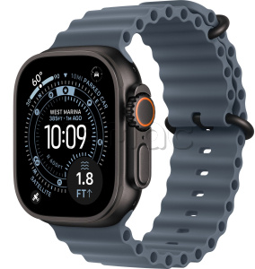 Купить Apple Watch Ultra 3 (2025) // 49мм GPS+Cellular // Корпус из черного титана, ремешок Ocean Band синего цвета