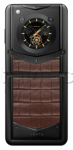 Телефон Vertu IRONFLIP Alligator Leather (Amber brown/Янтарно-коричневый)