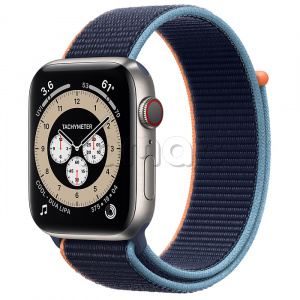 Купить Apple Watch Series 6 // 44мм GPS + Cellular // Корпус из титана, спортивный браслет цвета «Тёмный ультрамарин»