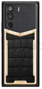 Телефон Vertu METAVERTU 5G Web3, Alligator Leather 18K Gold (Iron Black/Черный)