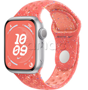 Купить Apple Watch Series 9 // 41мм GPS // Корпус из алюминия серебристого цвета, спортивный ремешок Nike цвета "волшебный уголек"