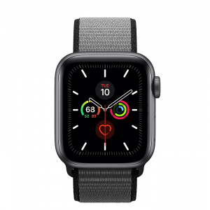 Купить Apple Watch Series 5 // 40мм GPS + Cellular // Корпус из алюминия цвета «серый космос», спортивный браслет цвета «тёмный графит»