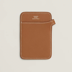 Чехол-бумажник Hermès "Stand" с MagSafe для iPhone, цвет Gold/ Золото
