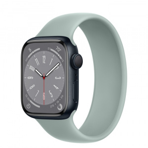Apple Watch Series 8 // 41мм GPS // Корпус из алюминия цвета "темная ночь", монобраслет цвета "суккулент"
