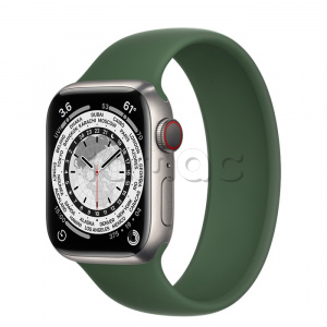 Купить Apple Watch Series 7 // 41мм GPS + Cellular // Корпус из титана, монобраслет цвета «зелёный клевер»