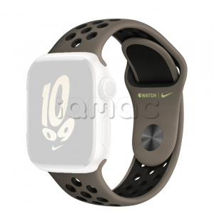 41мм Спортивный ремешок Nike цвета «Серая олива/черный» для Apple Watch