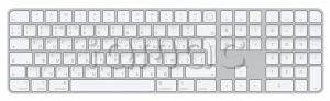 Клавиатура Apple Magic Keyboard с Touch ID— полноразмерная с цифровой панелью, White