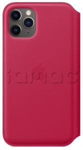 Кожаный чехол Folio для iPhone 11 Pro, малиновый цвет, оригинальный Apple