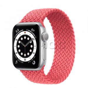 Купить Apple Watch Series 6 // 40мм GPS // Корпус из алюминия серебристого цвета, плетеный монобраслет цвета «Розовый пунш»