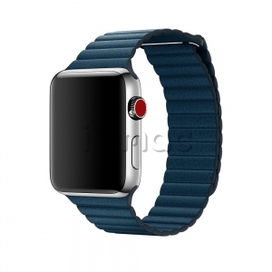 42/44мм M Кожаный ремешок цвета «космический синий» с магнитной застежкой для Apple Watch