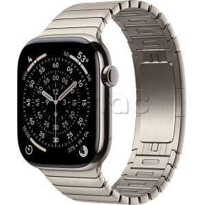 Купить Apple Watch Series 11 // 46мм GPS+Cellular // Корпус из титана натурального цвета, блочный браслет натурального цвета
