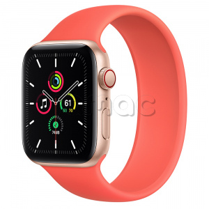 Купить Apple Watch SE // 44мм GPS + Cellular // Корпус из алюминия золотого цвета, монобраслет цвета «Розовый цитрус» (2020)