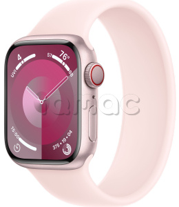 Купить Apple Watch Series 9 // 45мм GPS+Cellular // Корпус из алюминия розового цвета, монобраслет светло-розового цвета