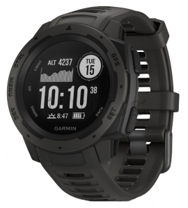 Купить Туристические умные часы Garmin Instinct (45mm), корпус и силиконовый ремешок цвета Graphite