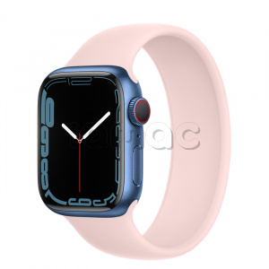 Купить Apple Watch Series 7 // 41мм GPS + Cellular // Корпус из алюминия синего цвета, монобраслет цвета «розовый мел»