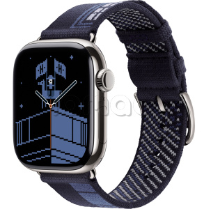 Купить Apple Watch Series 11 // 46мм GPS+Cellular // Корпус из титана серебристого цвета, ремешок Faubourg Party цвета Bleu Nuit