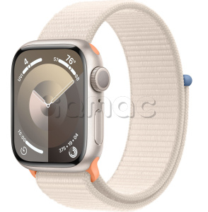 Купить Apple Watch Series 9 // 41мм GPS // Корпус из алюминия цвета "сияющая звезда", спортивный браслет цвета "сияющая звезда"