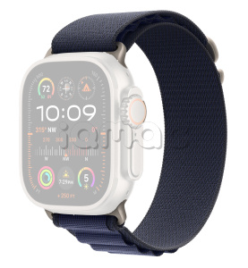 49мм Ремешок Alpine Loop цвета "Морской синий", отделка из натурального титана, для Apple Watch Ultra