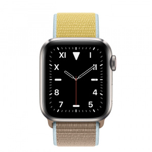 Купить Apple Watch Series 5 // 40мм GPS + Cellular // Корпус из титана, спортивный браслет цвета «верблюжья шерсть»