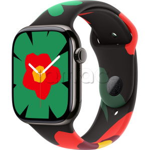 Купить Apple Watch Series 11 // 46мм GPS+Cellular // Корпус из титана сланцевого цвета, спортивный ремешок цвета Unity Bloom