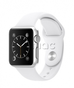 Купить Apple Watch Sport 38 мм, серебристый алюминий, белый спортивный ремешок