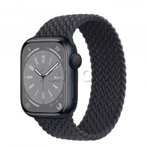 Купить Apple Watch Series 8 // 41мм GPS // Корпус из алюминия цвета "темная ночь", плетёный монобраслет цвета "темная ночь"