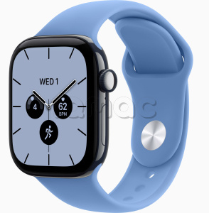 Купить Apple Watch Series 12 // 46мм GPS+Cellular // Корпус из керамики синего цвета, спортивный ремешок голубого цвета